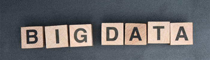 Houten blokken met de letters Big Data